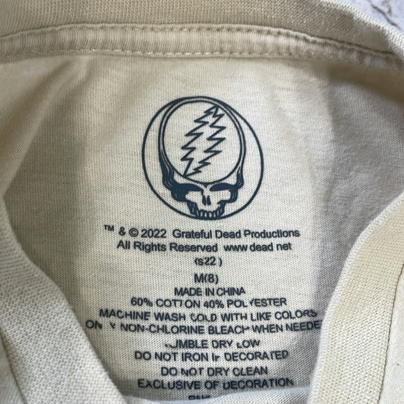 Kids Grateful Dead Dancing Bear T-shirt, Size M(8) - Picture 2 of 6